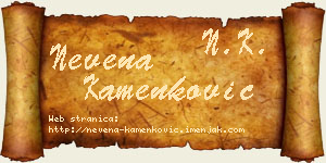 Nevena Kamenković vizit kartica